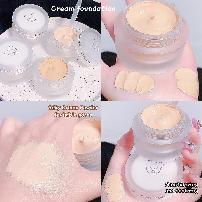 Foundation Cream Face Concealer Cover Base Cosmetics Natural Oil Control Waterproof Long Lasting Facial Cream Brighten BB Makeup
